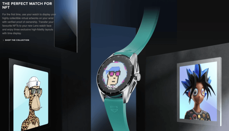 Swiss Luxury Watchmaker Tag Heuer Announces NFT Feature for Its Smartwatch